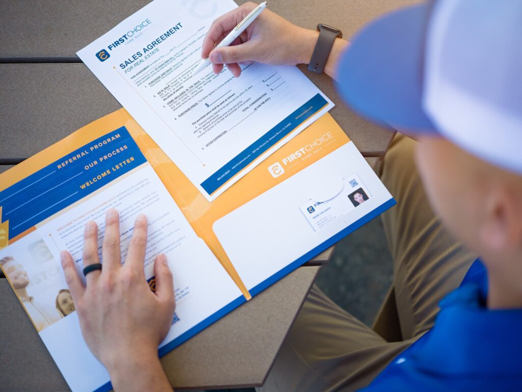 signing sales agreement