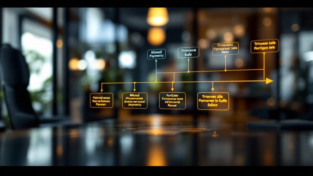 California foreclosure timeline flowchart with key stages and timeframes