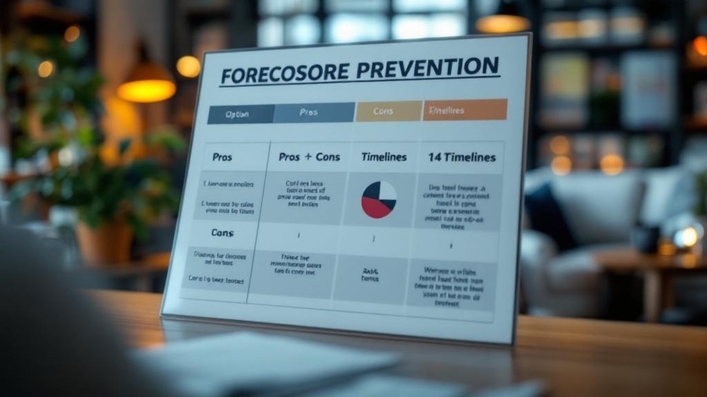 Foreclosure prevention strategies comparison chart showing various alternatives