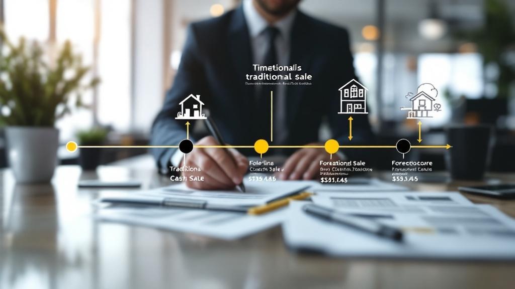 Foreclosure prevention timeline comparison showing cash sale advantages
