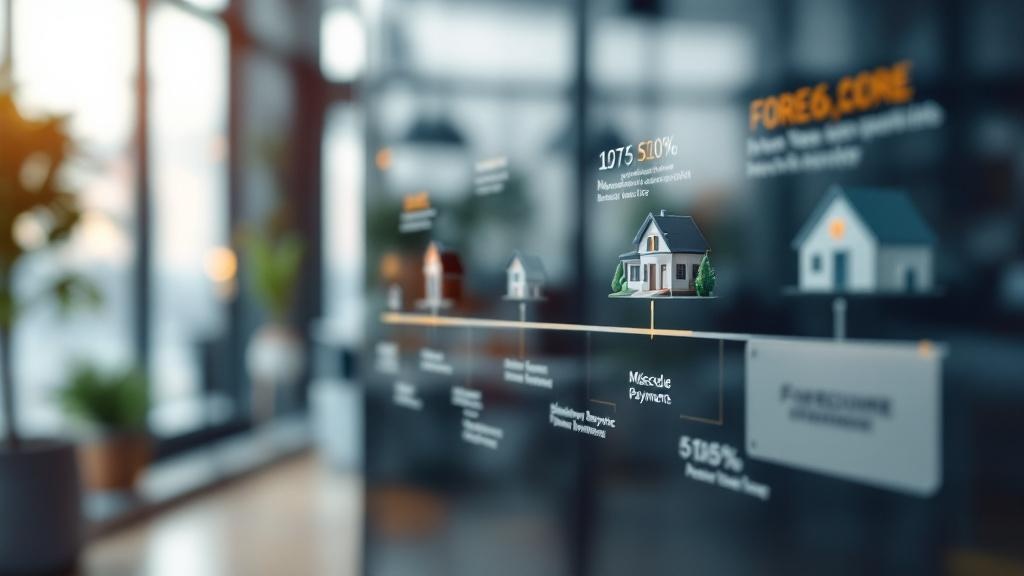 Mortgage default timeline showing progression from missed payments to foreclosure