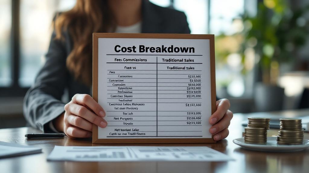 Home sale cost analysis breakdown cash vs traditional financing