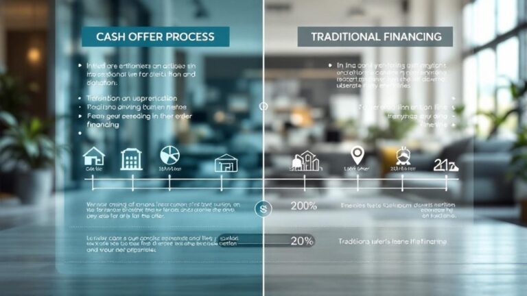Cash offer vs traditional sale process comparison infographic