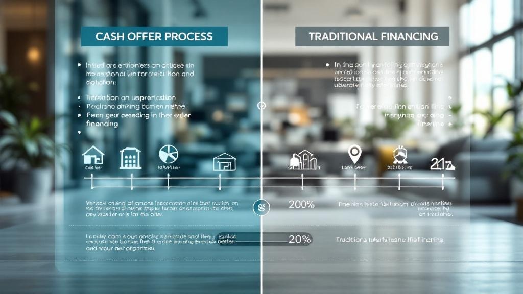 Cash offer vs traditional sale process comparison infographic