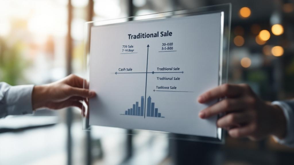 Home sale timeline comparison chart cash vs traditional financing