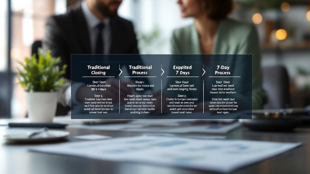 Traditional vs fast closing timeline comparison chart