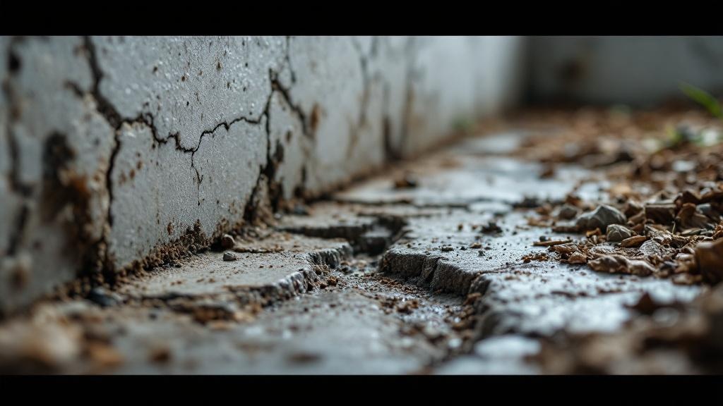 Foundation structural issues during property inspection