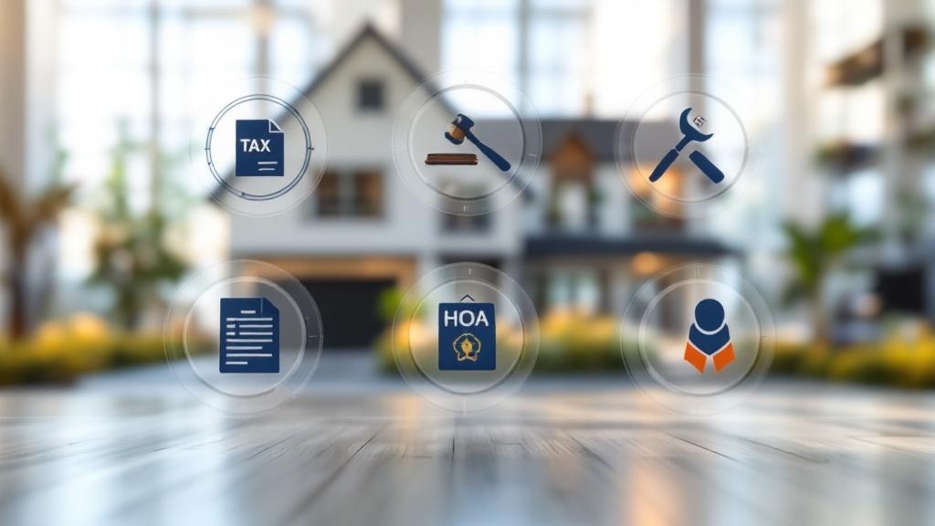 Property liens explained infographic showing different types of liens on a house