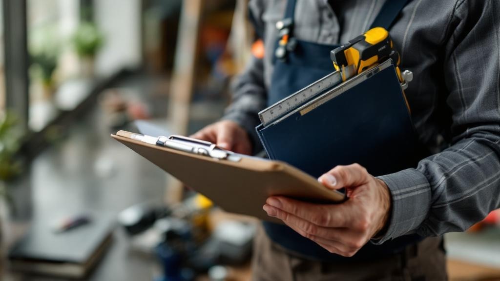 Property evaluator assessing termite damage in residential home for cash purchase